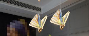 Pleasant Plastic - Acrylic Butterfly Suspension Pendant Light