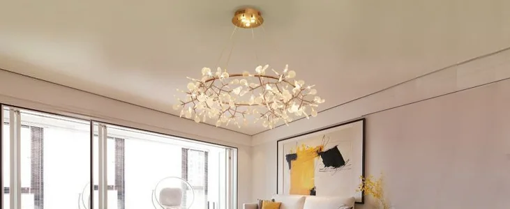 Pleasant Plastic - Crystal Wood Acrylic lights Chandelier